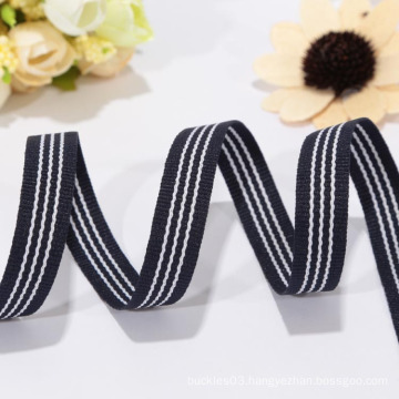 wholesale black white striped ribbon ,polyester ribbon